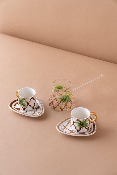 KL6 Coffee Cups Set 2 Pcs W/Pot