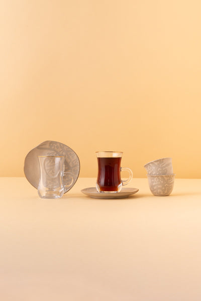طقم شاي وقهوة 18 قطعة KL64