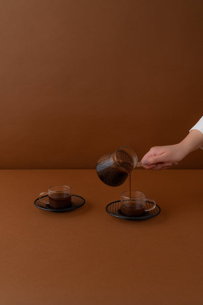 KL8 Coffee Cups Set 2 Pcs W/Pot