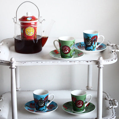 B4 Teapot Set 9 Pcs